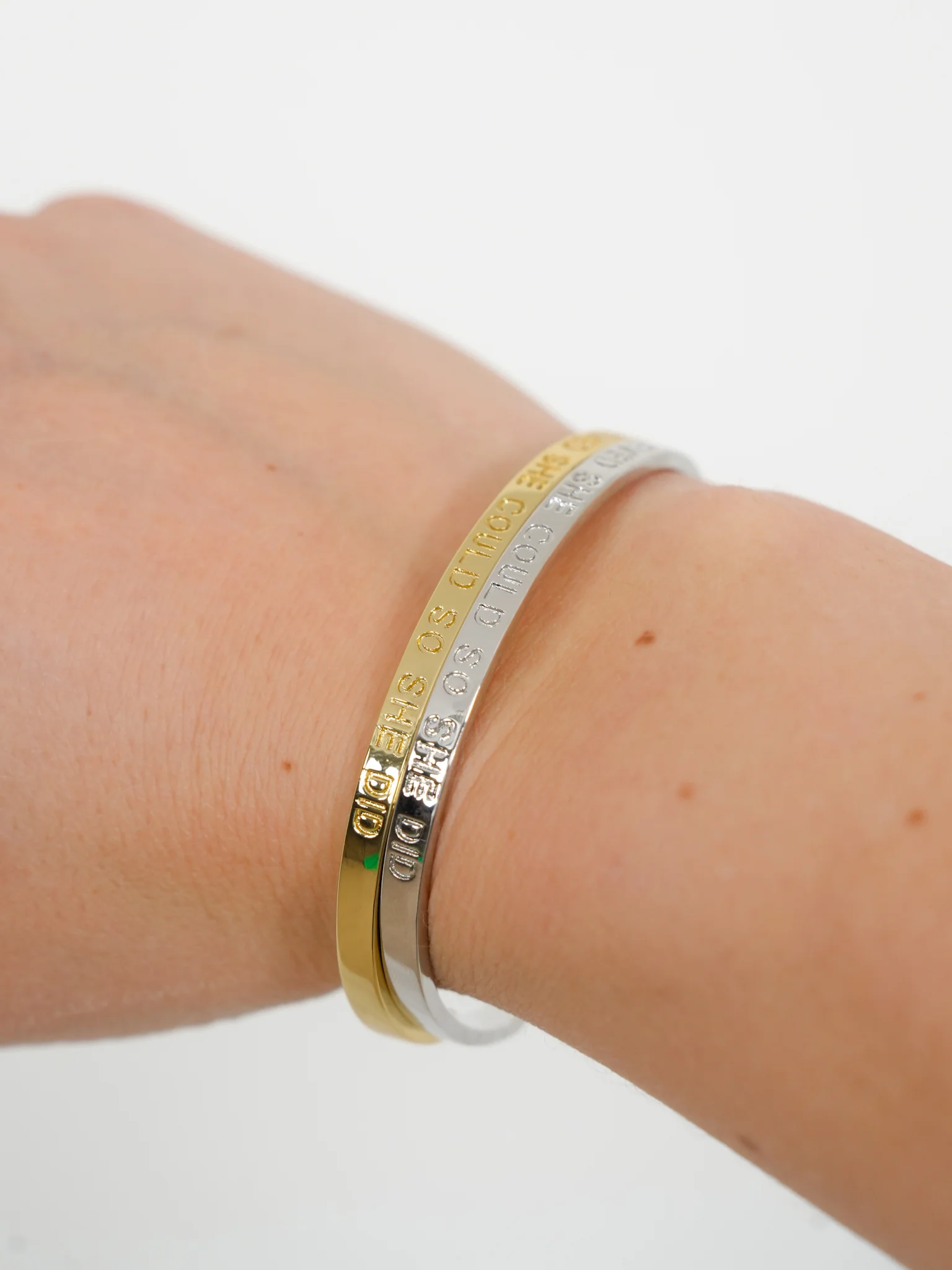 Treasure Jewels "She Believed She Could So She Did" Bangle - Image 3
