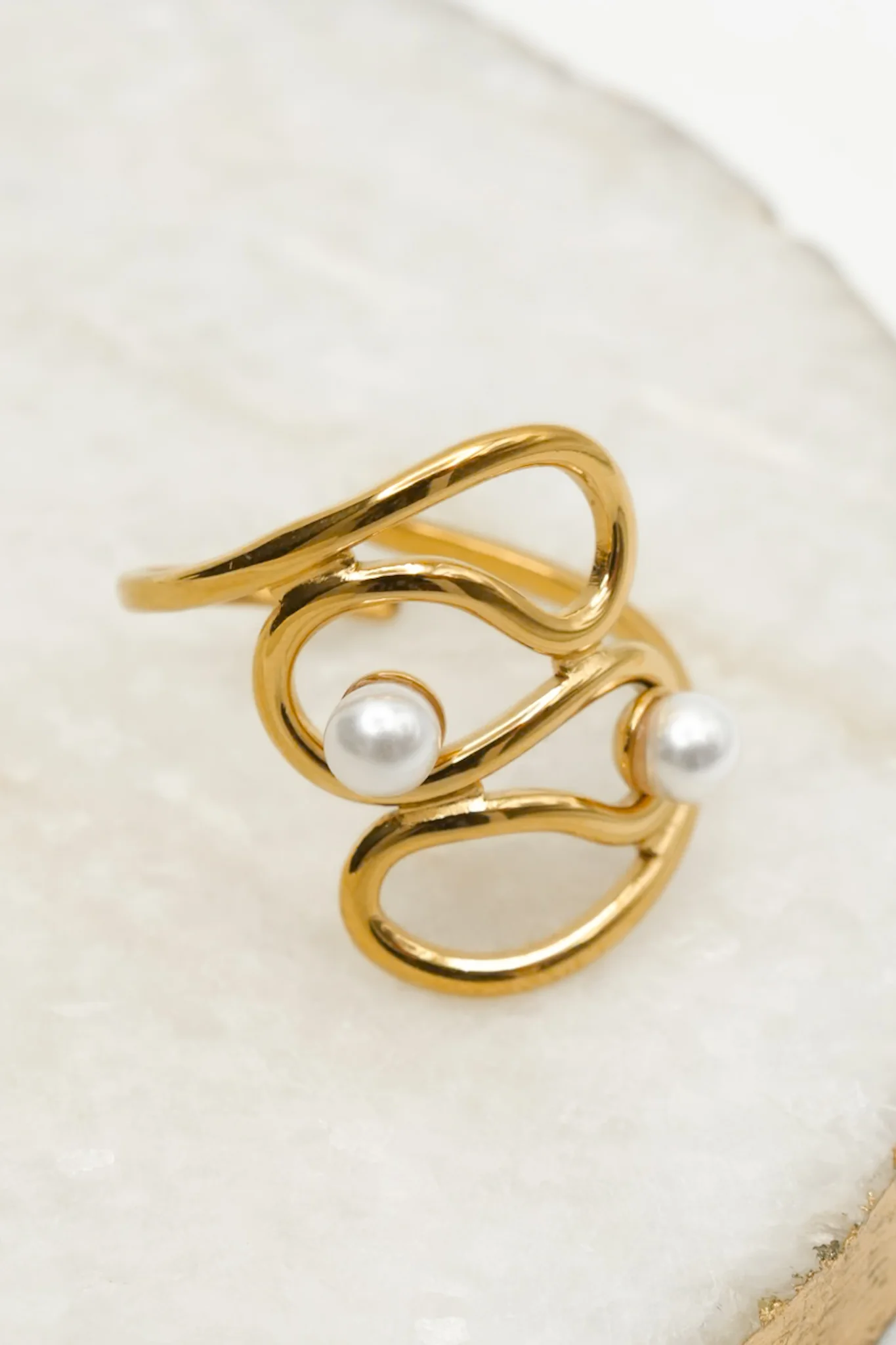 Treasure Jewels Twisted Pearl Ring - Image 2