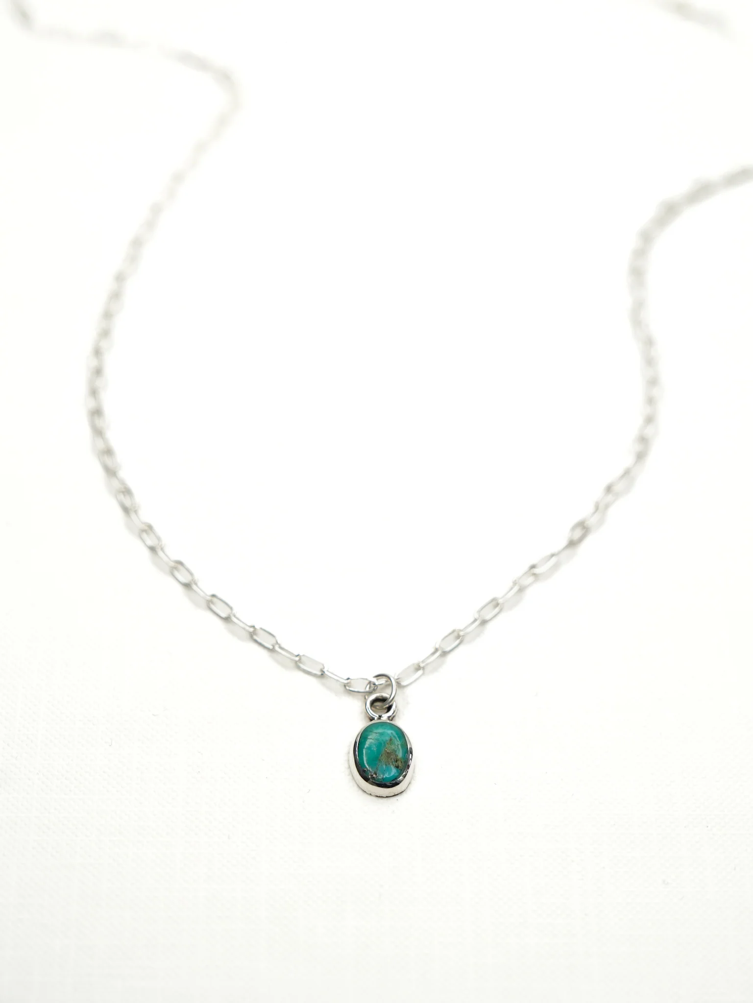 BOHO SOL Turquoise Oval Dainty Necklace - Image 4