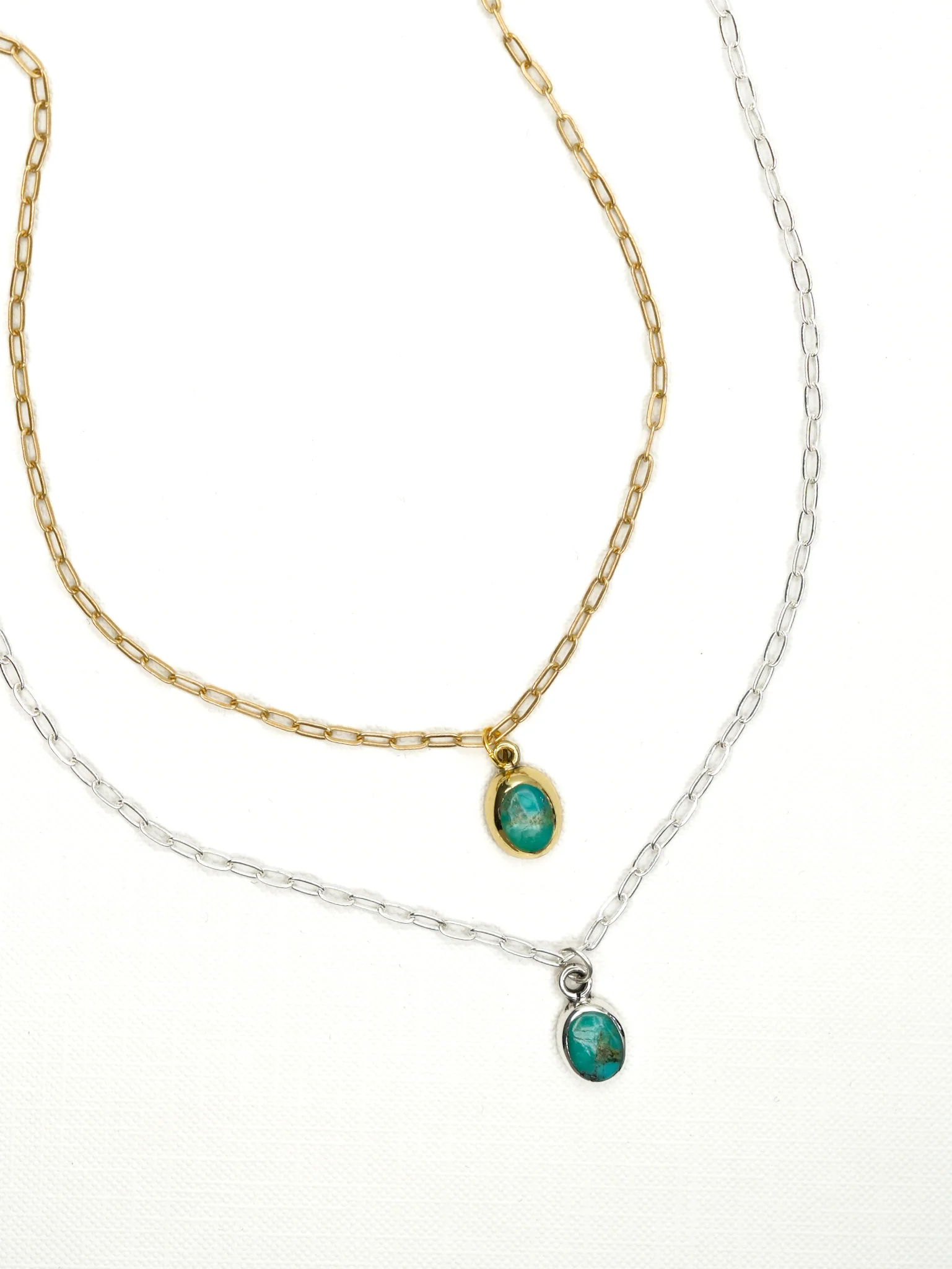 BOHO SOL Turquoise Oval Dainty Necklace - Image 5
