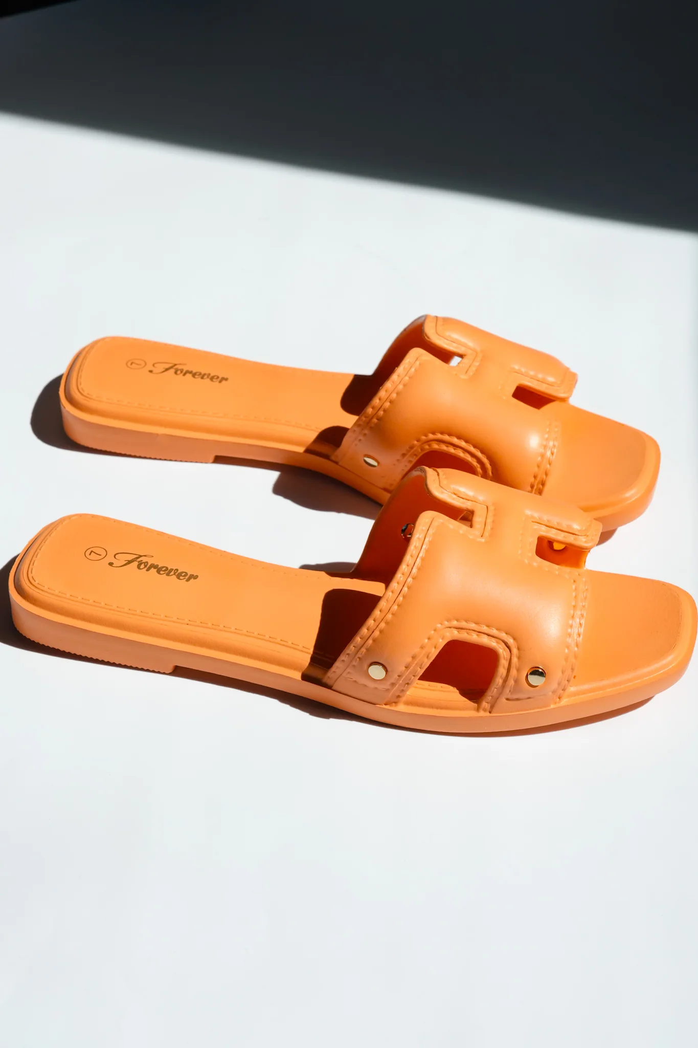 Vegan Leather Cutout Slide Sandal - Image 6