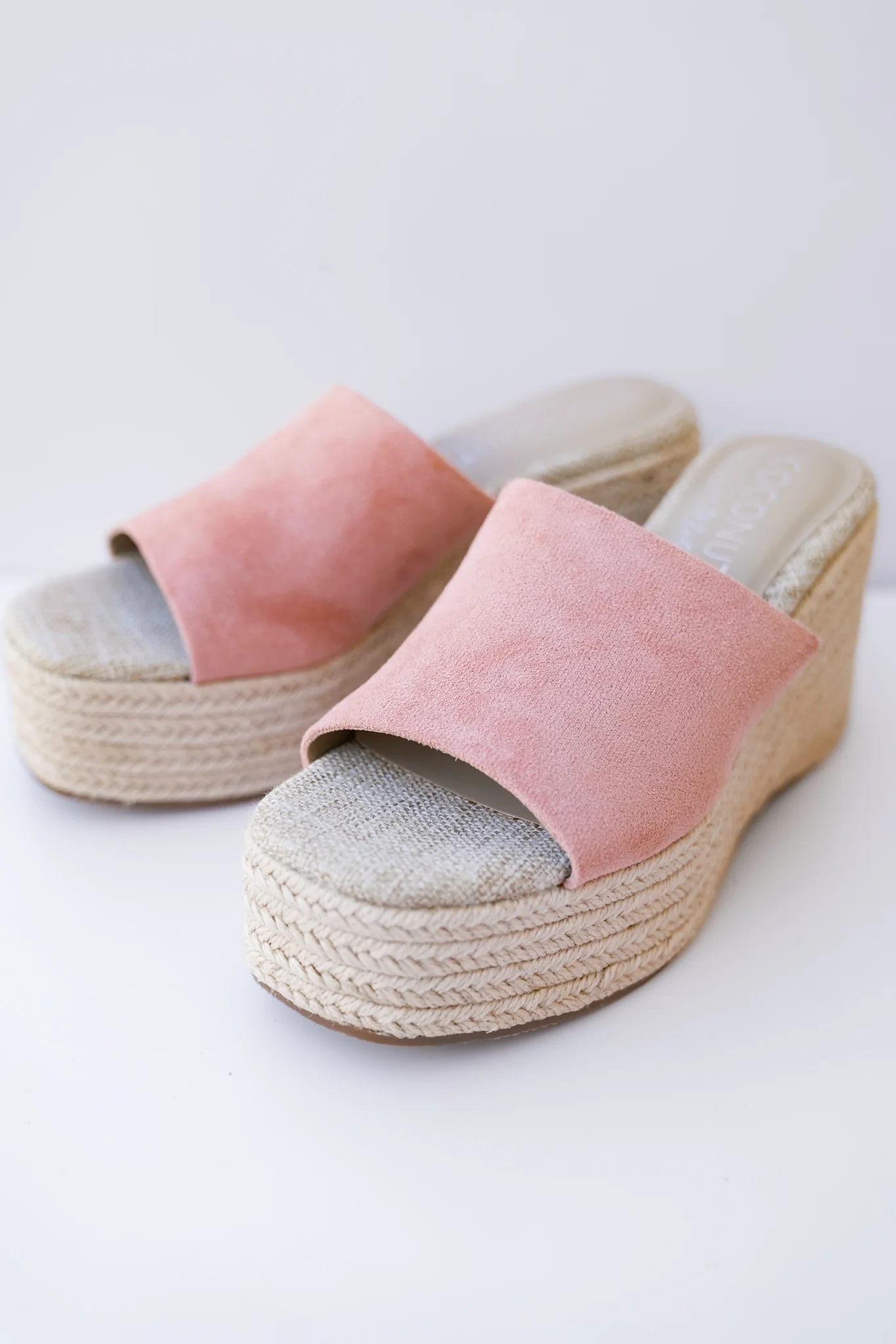 Vegan Suede Espadrille Platform Wedge Sandals - Image 2