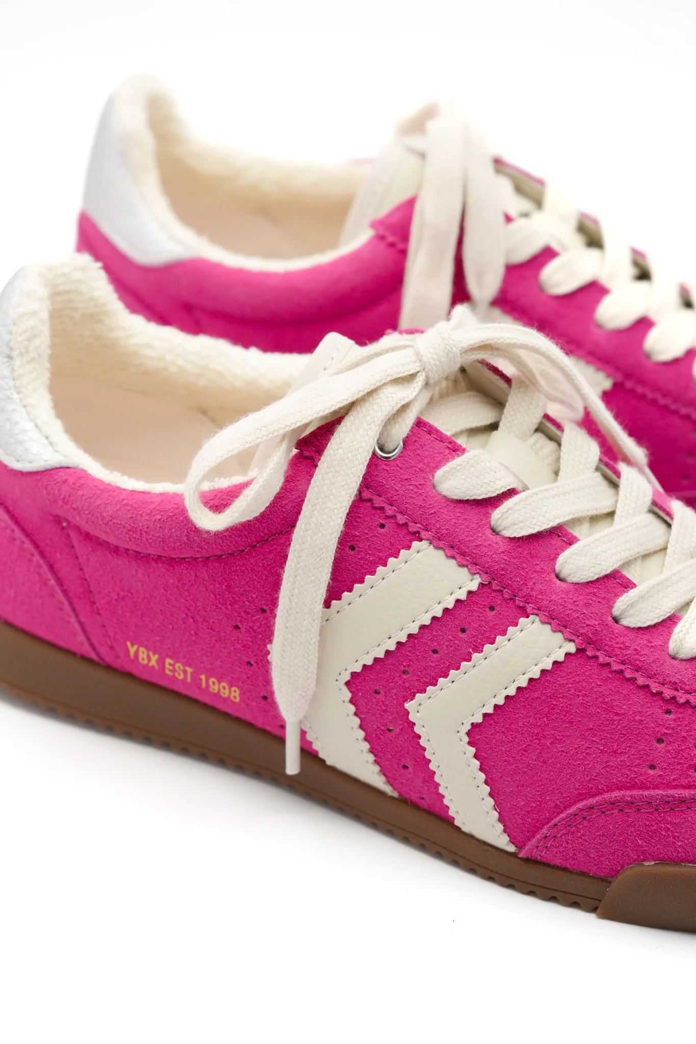 Yellow Box Fuchsia Vegan Suede Lace Up Sneaker - Image 5