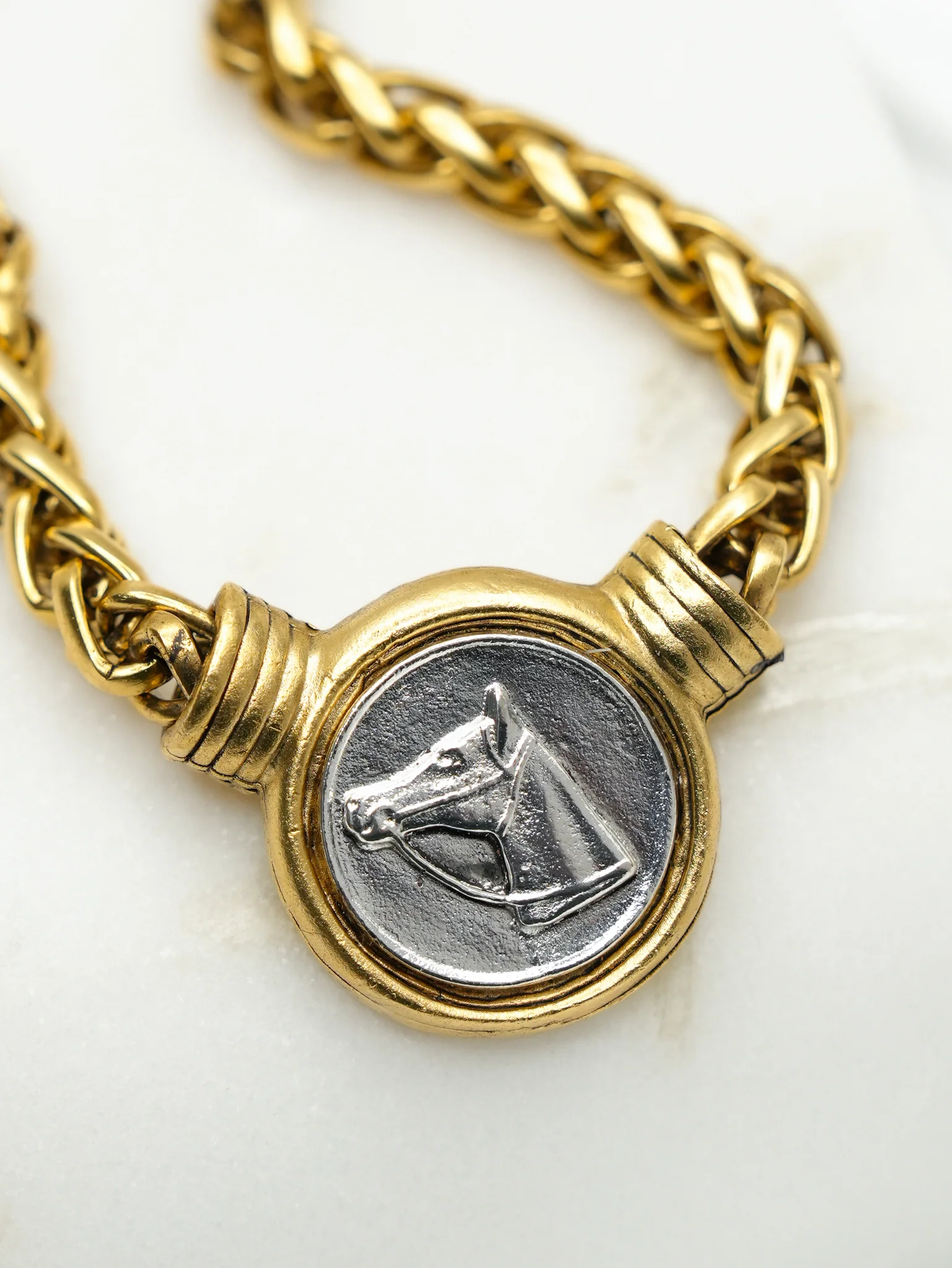 Yochi Horse Head Coin Pendant Necklace - Image 3